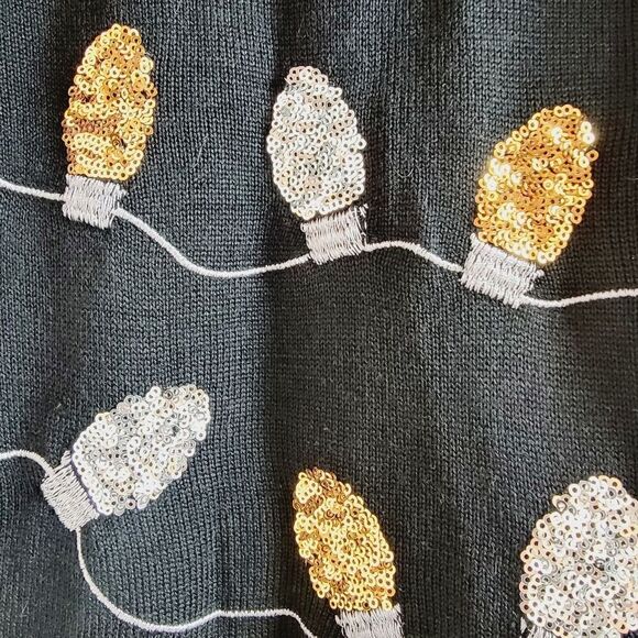 Tipsy Elves Light Strand Sequin Sweater Dress Size Small NWT - Picture 6 of 11